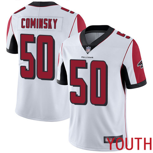 Atlanta Falcons Limited White Youth John Cominsky Road Jersey NFL Football #50 Vapor Untouchable->atlanta falcons->NFL Jersey